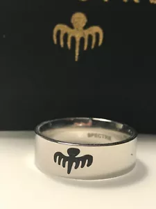 Ring Spectre James Bond Movie Car Stirb Kann Warten + Beutel Graviert - Picture 1 of 12