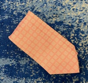 NUEVA Corbata de Seda Inglesa Rosa Blanca Geométrica Brooks Brothers EE. UU. - Imagen 1 de 4