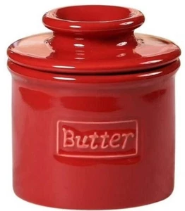Butter Bell Original French Ceramic Crock Maraschino Red by L. Tremain - Picture 1 of 4