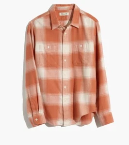 Men's Madewell Kilmer Plaid Perfect Brushed Cotton Flannel L-XL (Size Chart)  - Picture 1 of 11