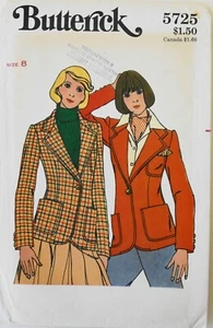 Butterick 5725 Misses Blazers Jacket Sewing Pattern Sz 8 FF - Picture 1 of 1