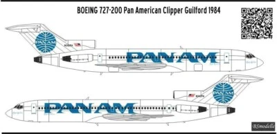 Calcomanías 1/100 BSModelle 100507 Boeing 727-200 PAN AM Foto 1 de 2