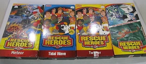 Rescue Heroes VHS Tapes Lot of 4 Vintage Fisher Price Children's Action Series - Picture 1 of 9