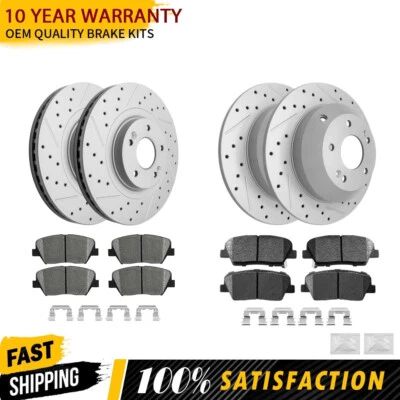 Rotores de freno delanteros traseros pastillas de cerámica para Hyundai Santa Fe Sport Kia Sorento Foto 1 de 4