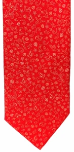 PINEDA COVALIN silk tie Red "Olinala" hummingbirds, rabbits, fish, birds-EUC - Picture 1 of 6