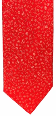 PINEDA COVALIN silk tie Red "Olinala"  hummingbirds, rabbits, fish, birds-EUC - Image 1 of 4