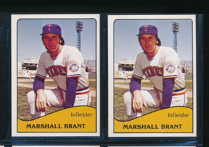 Lot (2) 1979 TCMA #13 Marshall Brant Tidewater Tides Player Lot (FX51) SWSW6
