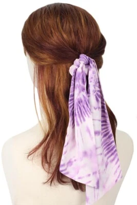 Do Everything in Love Women Tie Dye Print Scarf Ponytail Hair Tie Holder - Image 1 of 2