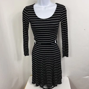 American Eagle A-Line Dress Women's XXS Soft & Sexy Above Knee Black Striped - Picture 1 of 13