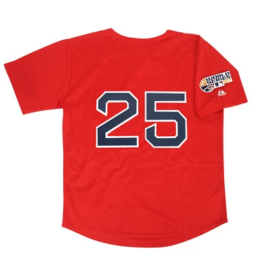 Мужская футболка Майка Лоуэлла 2007 Boston Red Sox World Series цвет Alt Red (S–3XL) - Изображение 1 из 4