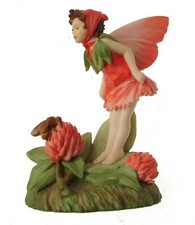 Red Clover Fairy Figurine Flower Fairies Cicely Mary Barker