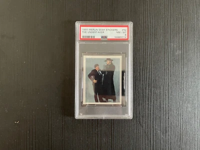 1991 The Undertaker Merlin WWF Sticker #52 PSA 8 NM-MT Rookie - Image 1 of 2