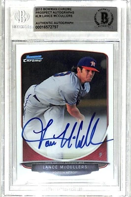 2013 Bowman Chrome LANCE McCULLERS Signed Auto Card Rookie Beckett BAS Slabbed - Image 1 of 3