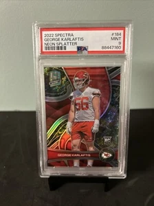 2022 Spectra George Karlaftis Neon Splatter /8 PSA 9 No. 184 SSP RARE Rookie RC - Picture 1 of 3