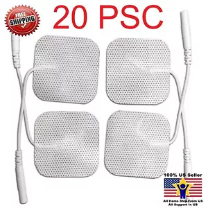 20 almohadillas de repuesto para masajistas/decenas de unidades almohadillas de electrodos 2x2 pulgadas tela blanca - Imagen 1 de 1