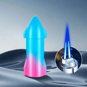 Butane Gas Lighter Metal Outdoor Windproof Blue Flame Jet Turbine Torch Lighter - Picture 1 of 10