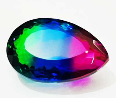 Zertifizierter Wassermelonen-Turmalin 67+ kt loser Edelstein zweifarbig Birne... - Bild 1 von 4