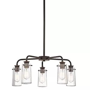 Kichler Braelyn Chandelier 5Lt, Olde Bronze, Clear Seeded - 43058OZ - Picture 1 of 1