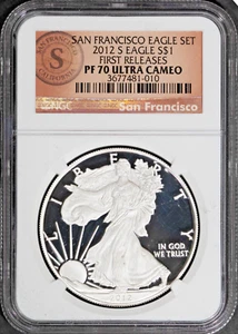 2012-S $1 Silver American Eagle First Release Proof 70 NGC # 3677481-010 + Bonus - Picture 1 of 2