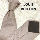 LOUIS VUITTON Men's Necktie Luxury Silk High Brand All Over Dot LV Logo Exc