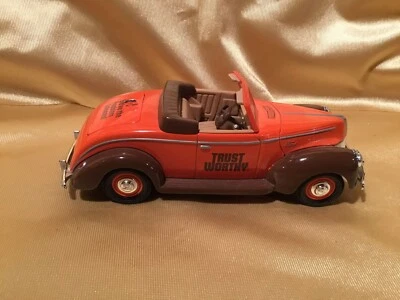 LIBERTY CLASSIC TRUST WORTHY 1940 FORD CONVERTIBLE DIE CAST COIN BANK 1:25 SCALE - Image 1 of 4