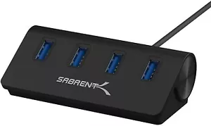 Sabrent HB-MC3B 4-Port BLACK Aluminum USB 3.0 Hub for iMac, MacBook PRO Air / PC - Picture 1 of 9