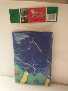 Christmas Windsock, Les Fleur's, 60 Inch Long, NIP - Picture 1 of 10