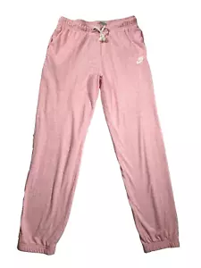 Nike Jogginghose Größe S Rosa mit Taschen Damen Logo Kordel Bund Freizeit Sport - Bild 1 von 9