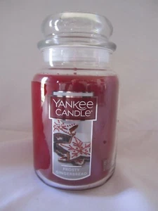 Tarro grande Yankee Candle 110-150 horas 22 oz vacaciones temporada PAN DE JENGIBRE ESCARCHADO - Imagen 1 de 3