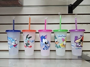  TINY TOONS Vaso SABRIMAGICOS Plastic change color  With Cold Water Like In 90s - Picture 1 of 13