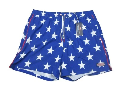 Vineyard Vines Performance Men's Blue Star Captains Printed Chappy Swim Trunks - Image 1 of 2