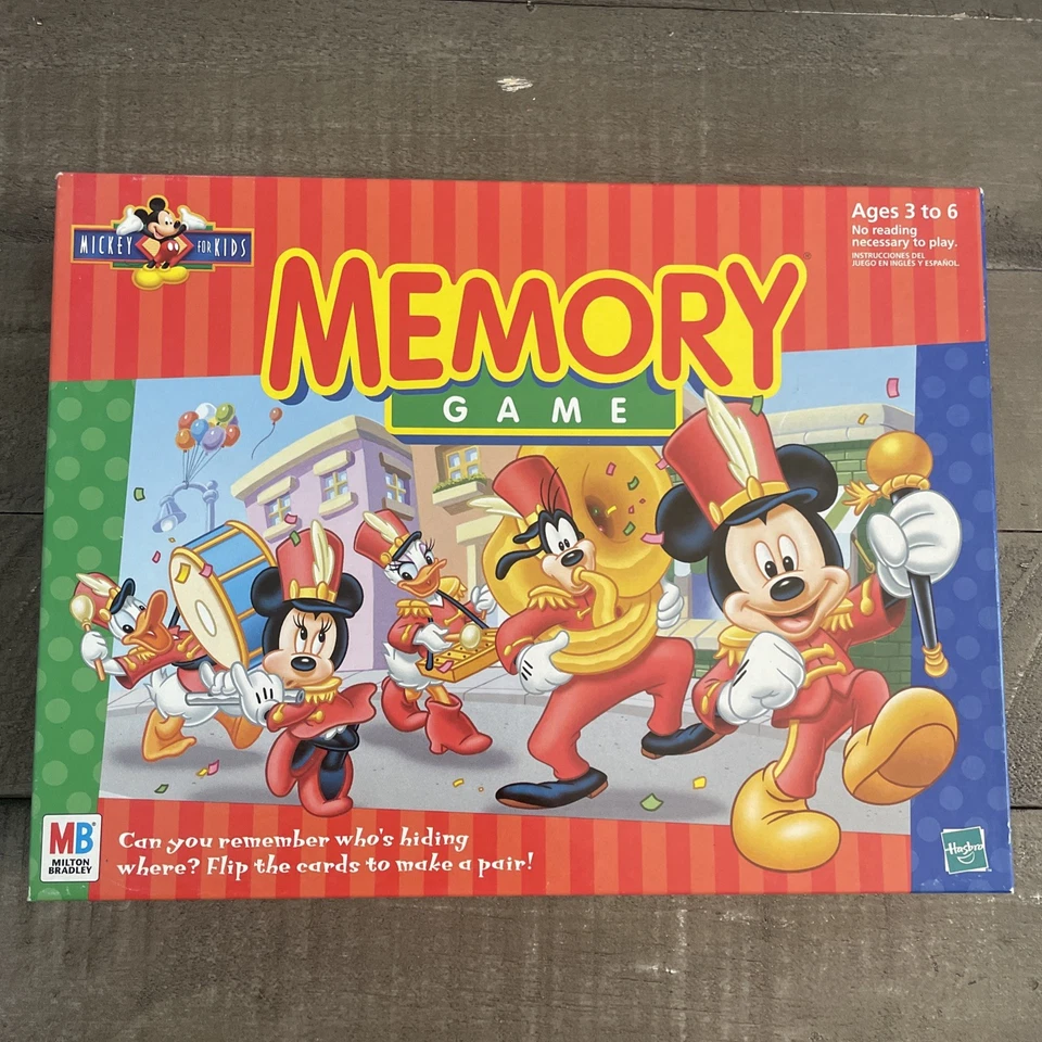 Vintage 1998 Disney Mickey Mouse Memory Game by Milton Bradley COMPLETE!EX COND! - Image 1 of 4
