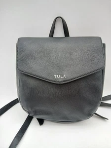 Tula Black Leather Backpack Rucksack Bovine Leather Stylish Design - Picture 1 of 5