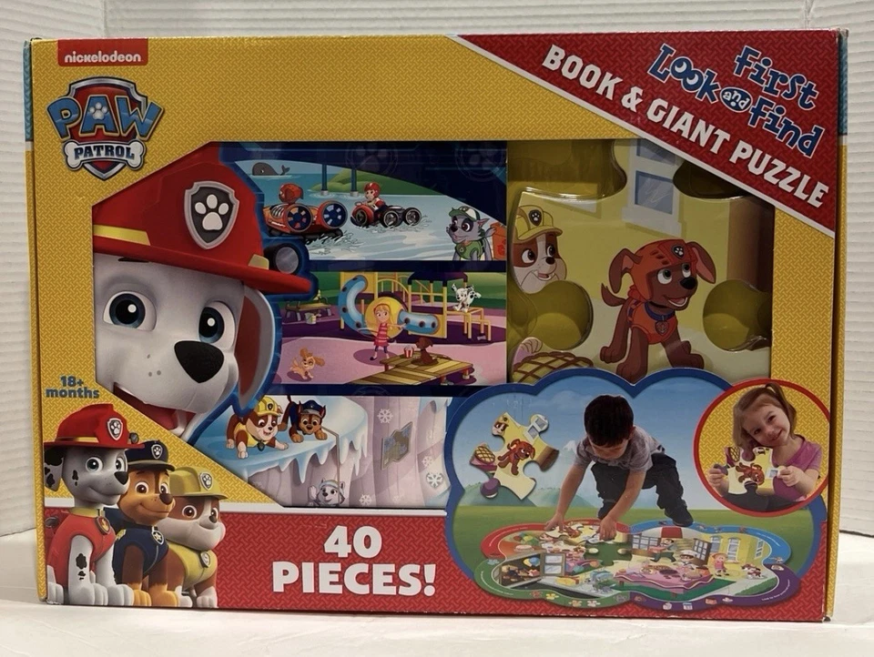 Spin Master Nickelodeon Paw Patrol First Look and Find Book & Giant Puzzle 40pcs - Image 1 of 4