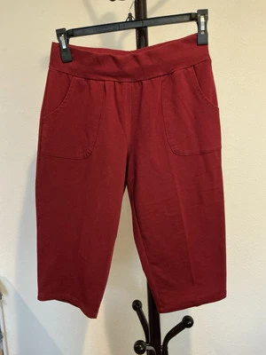 Mujer Christopher&Banks Cintura Vino Rojo Algodón Pull On Skimmer Corto Talla M Foto 1 de 4