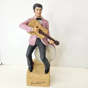 Elvis Presley '55 McCormick Whiskey Decanter 15" Porcelain Music Box empty - Picture 1 of 18