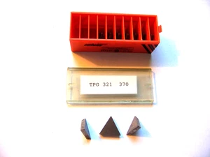 New 10 Pcs - TPG 321  Grade 370  Carboloy Inserts - Picture 1 of 2