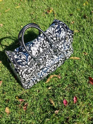 Trinta e uma bolsa de viagem preta parisiense bolsa tote de transporte - Imagem 1 de 4