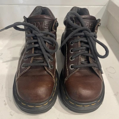 Vintage Dr Martens Size 4 Boots Made In English Brown #9373 DM Cushioned Sole - Image 1 of 4