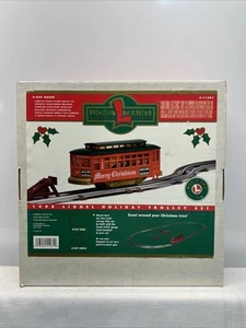 LIONEL 6-11981 CHRISTMAS HOLIDAY MOTORIZED TROLLEY SET TRAIN O-27 TRACK GAUGE - Picture 1 of 15