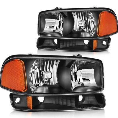Pair Headlight Assembly For 2001-2007 GMC Sierra 1500 2500 HD Left Right - Image 1 of 4