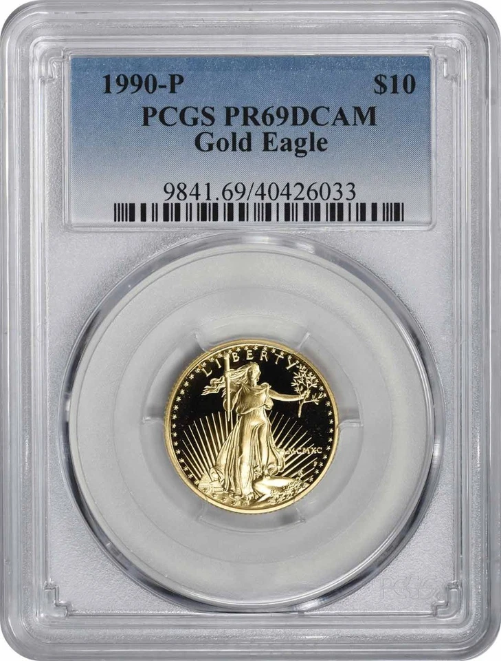 1990-P $10 American Gold Eagle PR69DCAM PCGS - Image 1 of 2