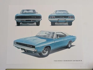 1968 Dodge Charger RT 440 Magnum 11x14 Poster Druck - Bild 1 von 3