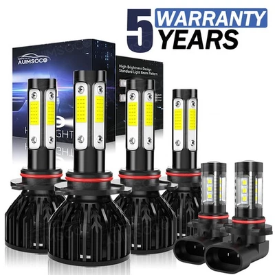 Bombilla de faro LED de 4 lados alta baja + luz antiniebla 6 piezas para BMW 525i 1991-1994 Foto 1 de 4