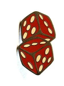 Red Dice Lapel Pin - Picture 1 of 1