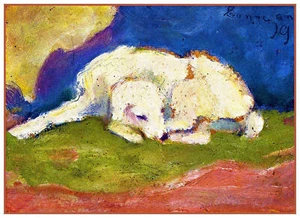 Patrón de carta de punto de cruz contado para perro durmiendo de Franz Marc's Russ perro - Imagen 1 de 5
