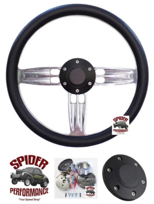 1978-1991 Bronco Ford pickup steering wheel 14" PRO BILLET II - Image 1 of 4