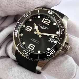 Longines Hydroconquest Automatik 39MM schwarzes Zifferblatt Herrenuhr L3.780.4.56.9 - Bild 1 von 5