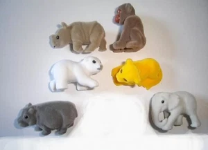 KINDER SURPRISE SET - NATOONS WILD ANIMALS BABIES FELT FIGURES WITHOUT PANDA - Picture 1 of 1