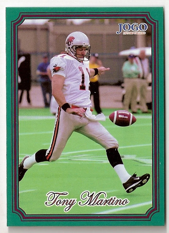 Tony Martino 2002 Jogo CFL card #75 BC Lions  Kent State Golden Flashes - Image 1 of 1